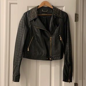 Black leather jacket